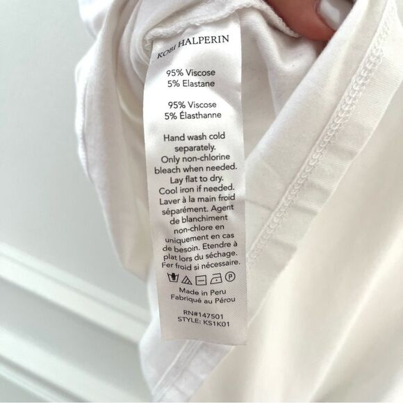 Kobe Halperin Twist Front Emilee sleeveless Tank Top in White Size Small NWT - Picture 11 of 11